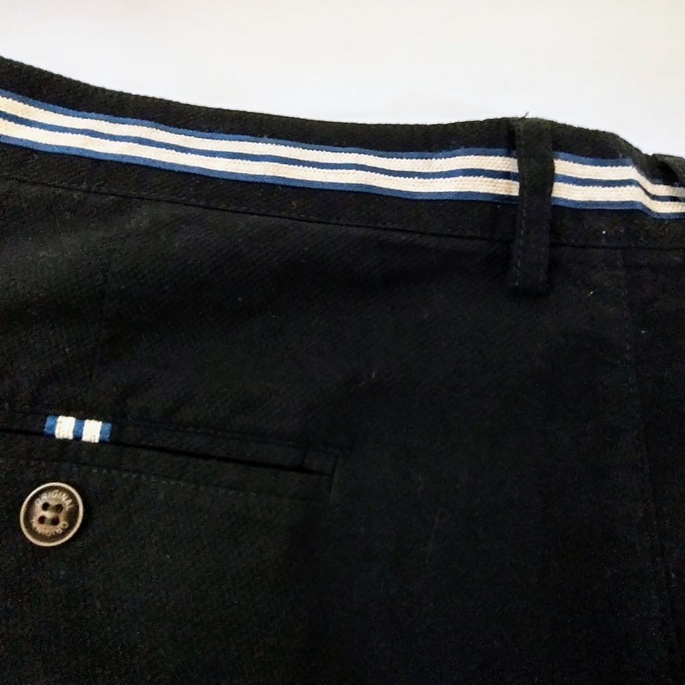 Men's Ittierre 100% Cotton Pants Black Made in Italy 40x32